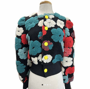 Black Flower Bomb Jacket