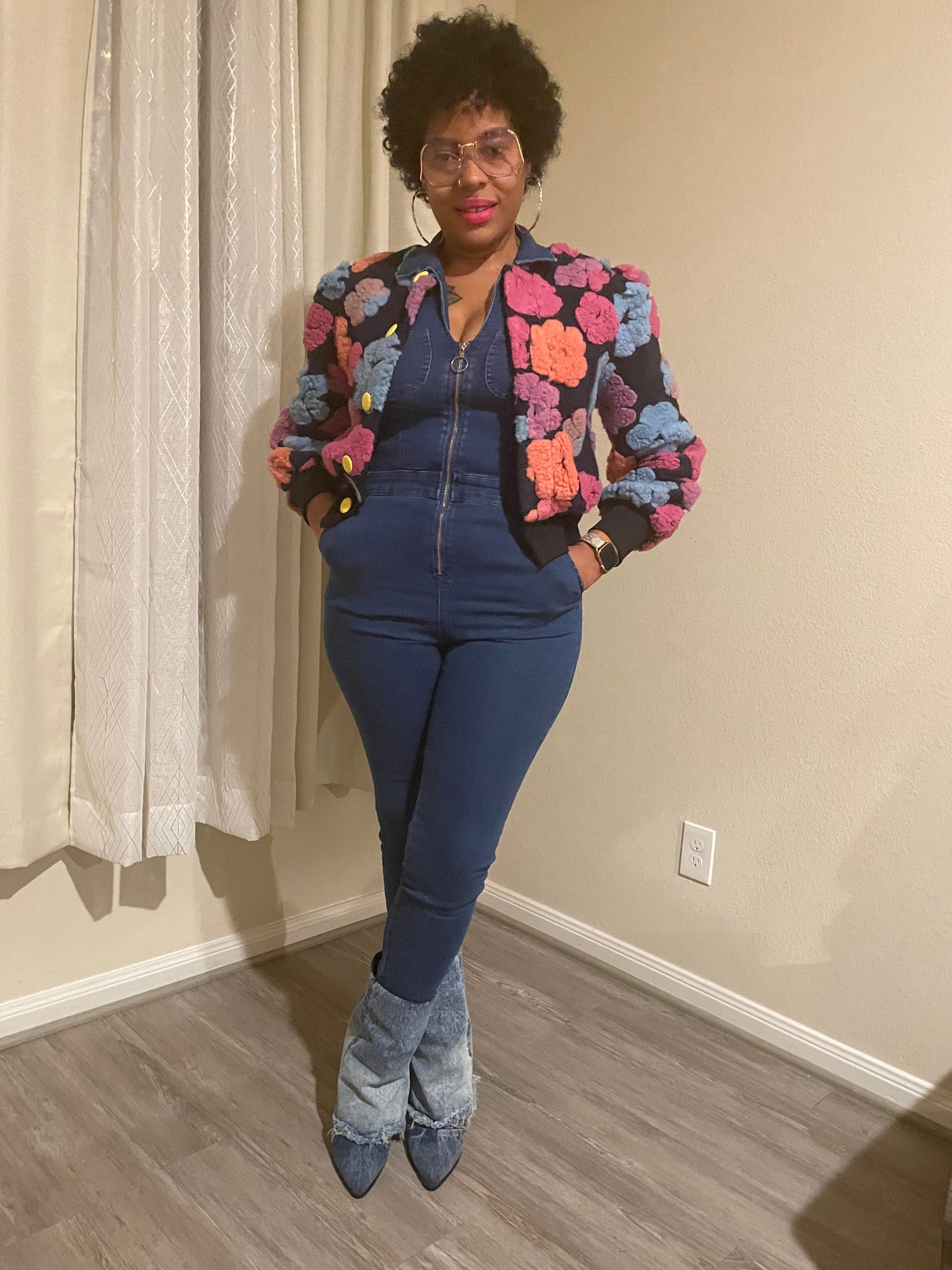 Blue Flower Bomb Jacket