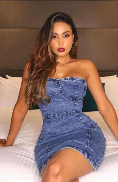 Denim Halter Dress