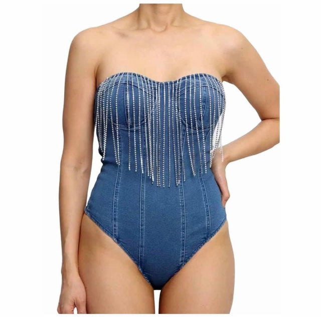 Bling & Denim Bodysuit