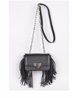 Black Fringe Crossbody