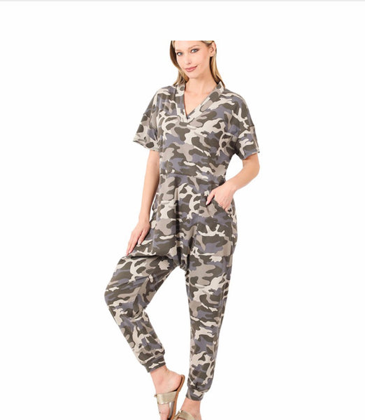 Keep It Camo Jumpsuit